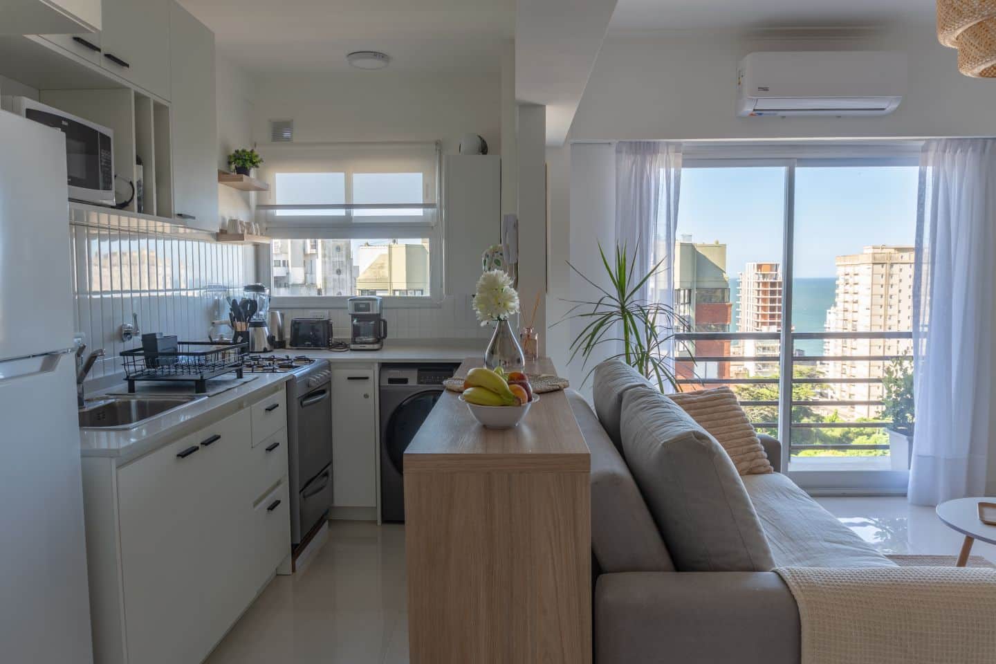 Departamento en alquiler temporario 2 ambientes para 4 con vista al mar y cochera - foto 3