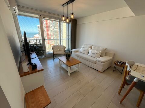 Departamento en alquiler temporario 3 ambientes para 4 con vista al mar - Punta Iglesia